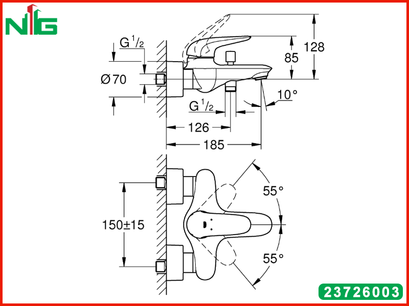 ban-ve-ky-thuat-bo-tron-nong-lanh-Grohe-2-che-do-Eurostyle-Solid-23726003