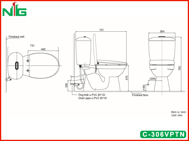 ban-ve-ky-thuat-bon-cau-hai-khoi-inax-c-306vnpt