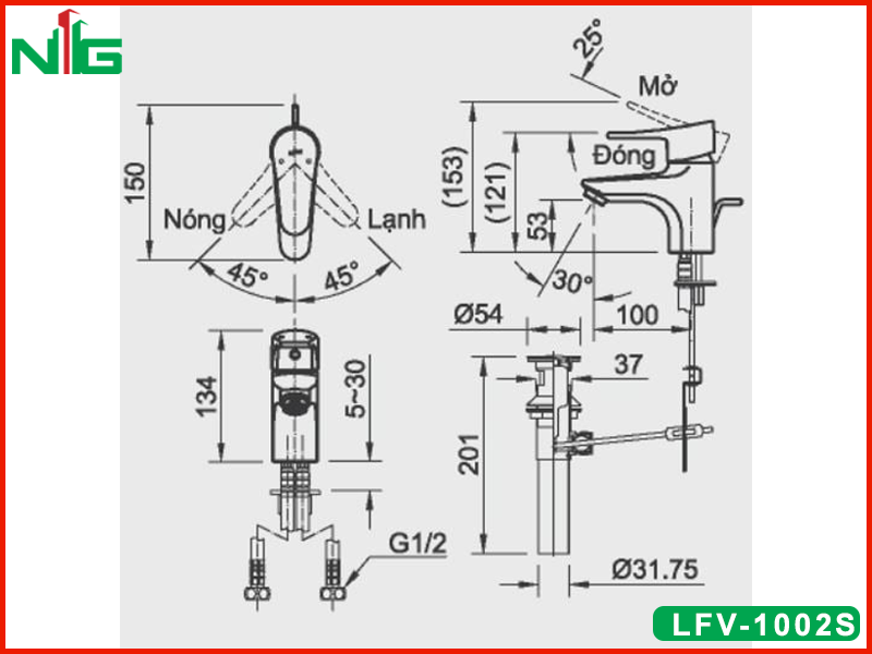 ban-ve-ky-thuat-voi-lavabo-nong-lanh-inax-lfv-1002s