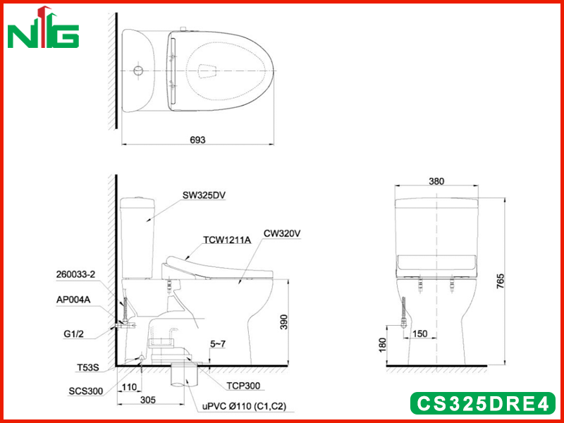 ban-ve-ky-thuat-bon-cau-nap-rua-co-toto-CS325DRE4